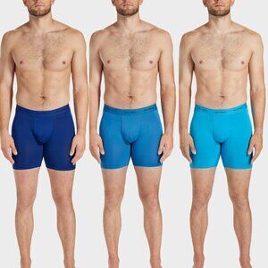 Medium - Pair of Thieves Mens Quick Dry Long Leg Boxer Briefs 3pk - Blue